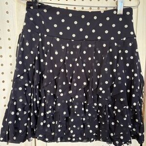 INC International Concepts Black and White Polka Dot Skirt